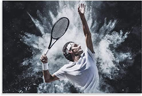 500 Teile Puzzle Roger Federer Tennis Sports Poster Superstar Holz Puzzle Erwachsene Stress Freisetzung Spiel 500 Piece 20.4x15inch(52x38cm) Kein Rahmen
