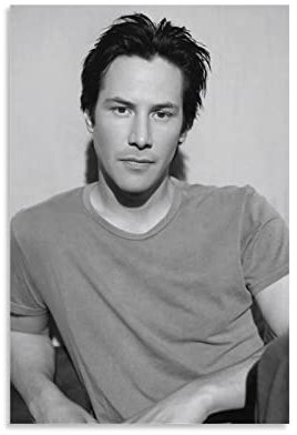 Schauspieler Keanu Reeves Young Poster für Schlafzimmer Ästhetik Bild Druck Leinwand Gemälde 20 x 30 cm Unframe Stil