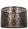 Unique Marrakech Designed Matt Bronze Metal Circular Pendant Light Shade with Floral Decor | 30cm Diameter | Maximum 60watt Bulb Allowed by Happy Homewares