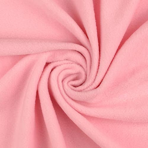Polarfleece Antipilling ARTHUR von Stofftreff Santi®-0,5 m Schritte -64 x Uni Farben - Kuschelfleece -Meterware - Fleece Stoff- 400g/m- Decken, Nähen (Rosa-5017-arthur)
