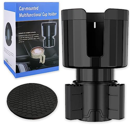 Getränkehalter Becherhalter Auto Zubehör Becher Halter Halterung Getrankehalt Flaschenhalter Auto mit Verstellbarer Basis und Untersetzer Meisten Universal Auto-Getränkehalter Cupholder Einsatz Pkw