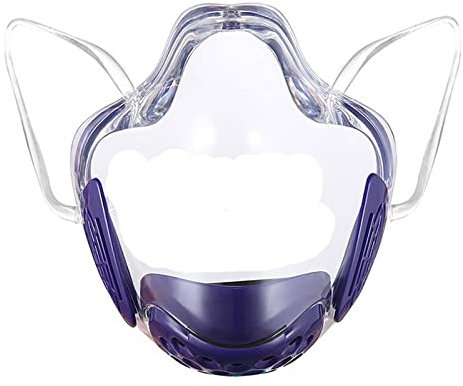 FITYLE Transparent Gesicht Maske Gesicht ​schutz Mund Schild Wiederverwendbare Waschbar Klar Gesicht Abdeckung Maske Anti Nebel Gesicht Schild für Erwachsene Damen Herren - Lila