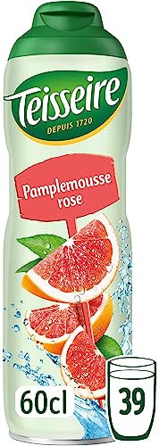 Teisseire Sirop de Pamplemousse Rose pour Boisson Rafraîchissante, Cocktails, Bidon Recyclable 60cl