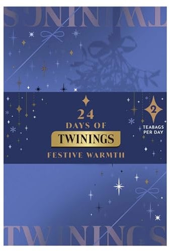 Twinings Luxury Advent Calendar 2024 Premium Tea Selection | 48 Tea bags | 24 Delightful Green & Herbal Infusion Tea Bags