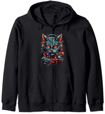 Animal Rave Bunt abstrakte Kopfhörer Headset Colorful Psy Kapuzenjacke