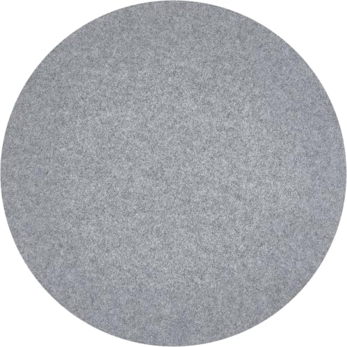Misento Kunstrasen Easy, Poolunterlage rund, Outdoor Teppich - 350 cm, Grau | Nadelfilz Rasenteppich, wasserdurchlässig, Drainage-Noppen, 4mm, für Pool, Aufstellpool, Whirlpool