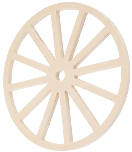 PRETYZOOM Wanddeko Holzrad aus Robustem Holz Selbstgemacht Kutschenrad Wanddekoration Rustikal für Wohnzimmer Garten