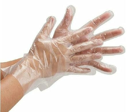 GOOD STUFF Gants jetables en polyéthylène transparent – 100 pièces, taille unique, protection et confort