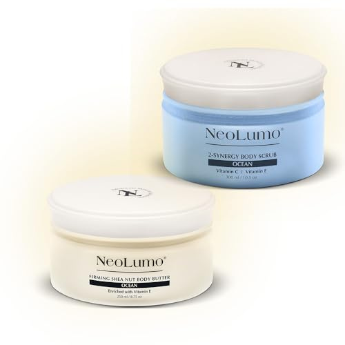 Luxuriöses Pflege-Set Straffende Shea-Nuss Body butter und Body Scrub Ocean – Neolumo (ehemals ObeyYourBody)