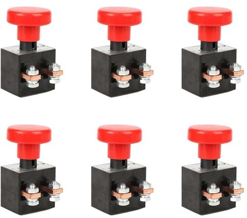 DEMUR 6X 250A Type interrupteur de déconnexion d'urgence interrupteur d'arrêt bouton de démarrage interrupteur d'urgence chariot élévateur transpalette, for chariot de Golf Arrêt/démarrage du moteur d