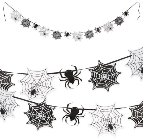 Halloween Spinnen Girlande - 2,5 Meter gruselige Deko