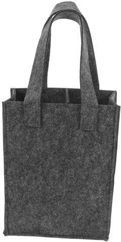 HOLIDYOYO Weinträger Aus Filz Flaschen Tasche Filz Weinflasche Tragetasche Für 2 Flaschen Graue Weintasche Wiederverwendbar Geschenktasche Für Wein Und Bierflaschen Flaschenträger Aus Filz