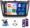 Ohradio 2G+64G 2DIN Android 15 Radio für Mazda 6 2007-2012 mit 9 Zoll Toucshcreen, Autoradio mit Wireless Carplay Android Auto Radio FM/RDS BT GPS WiFi + Rückfahrkamera + MIC