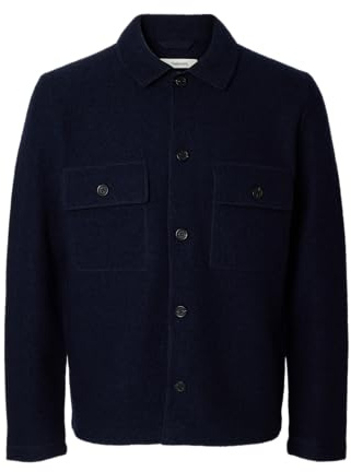 Selected Homme Male Strickjacke 100% Woll | Cardigan