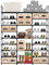 ALFKET Schuhregal 9 Ebenen 3 Reihe, Schuhregal Metall für 55-60 Paar Schuhe und Stiefel, Schuhregal mit Vielseitigen Haken Spart Platz, Frei-DIY-Kombination für Flur Wohnzimmer Schlafzimmer, Schwarz