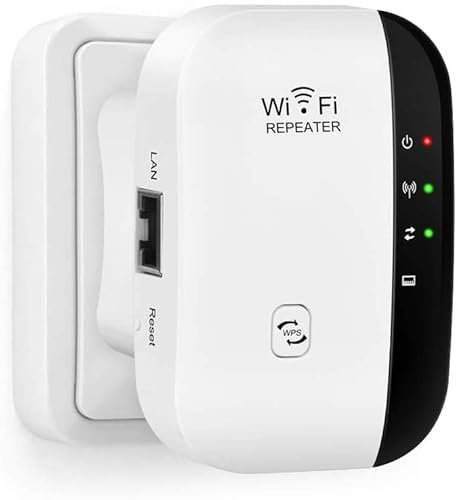Qualihome WiFi Répéteur WiFi Booster 300Mbps 2,4 GHz Extenseur sans Fil Amplificateur de Signal du Réseau Avoir AP/RP et WPS Fonction, Compatible avec Toutes Les Box Internet