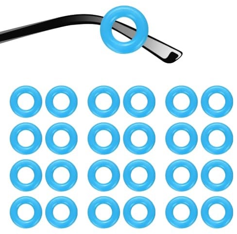 QUARKZMAN Paar Brillenbügel überzug. mm Silikon Ring Brillenhalter Ohr, Antirutsch Ohrhaken, Brillenbügel Spitzen für Brillen Sonnenbrillen Sportbrillen,