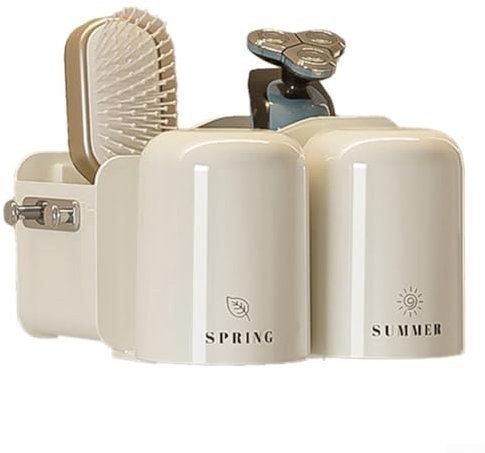 Zahnbürstenhalter mit integriertem Quetscher und Bechern (A)