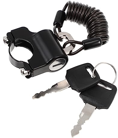 Alipis Antivol Casque Moto avec Câble Acier Accessoires Moto Antivol De Sécurité pour Casque Et Guidon