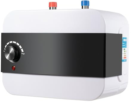 TCICOP Druckfest Kleinspeicher, Elektrische Durchlauferhitzer, Untertischboiler 6 Liter Unterschrank, Elektrischer Warmwasserbereiter, Druckfester Boiler, Durchlauferhitzer 220v