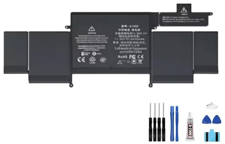 Generic Battery A1493 A1582 6330mAh 11.42V compatible For MacBook Pro 13 Inch A1502 Retina Early 2015 Mid 2014 Late 2013 ME864 ME865 Laptop Battery
