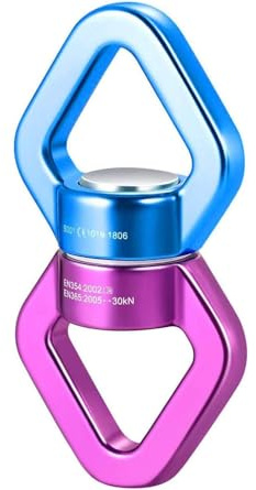 MALAYAS Swing Swivel 30 Kn Pulley Safest Rotational Device Hanging Climbing Swivel Hook Accessory 360 Degree Rope Swivel Connector For Climbing Aerial Dance Hammock And Swing