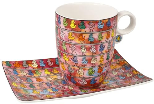 Goebel Künstlertasse mit Untertasse Rizzi We are the Birds - Pop Art