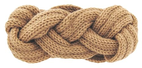 axy Damen Strick Stirnband - doppelt geflochten mit Twist-Design, Winter Haarband, Flecht Optik, Kopfband - Ohrenwärmer - gestrickt Headband - warm HBW7 (Beige)