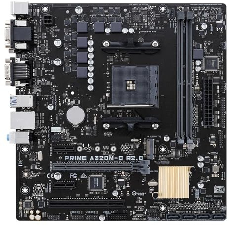 Carte mère Fit for ASUS Prime A320M-C R2.0 AMD A320 AM4 Compatible avec Les processeurs Ryzen 5 5500/5600, 7 5700X/3700X et 3 3100 MHz, M.2 SATA 6 GB/s, Format MTX
