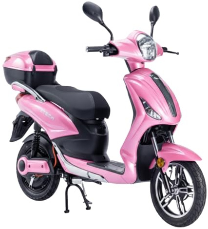 Tecnobike Shop Bici Elettrica a Pedalata Assistita Biciclette Elettroniche Alimentate Z-Tech ZT-09-TAL 250w 12Ah Batteria al Litio Antifuro Bluetooth (Rosa Opaco)