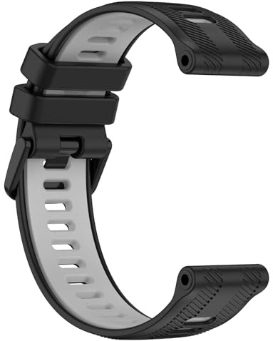 Schwarz-graues Silikon-Uhrenarmband für Garmin Forerunner 965