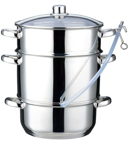 Klausberg Dampfentsafter aus Edelstahl 8L, Ø26cm Dampfentsafter