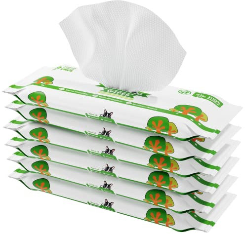 Pogi lingettes nettoyantes Format Voyage – à Base de Plantes, thé Vert – Pack de 120