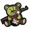 Patch 3D Terror Teddy 7,5 x 10 cm Abzeichen Airsoft Paintball Armee Militär Aufnäher