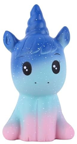 ANBOOR Squishies Einhorn Pferd Langsam Steigend Squeeze Spielzeug Antistress Squishies Spielzeug Kawaii für Kinder Erwachsene (Galaxy, 7 * 6 * 12,5cm, 1 Stück)