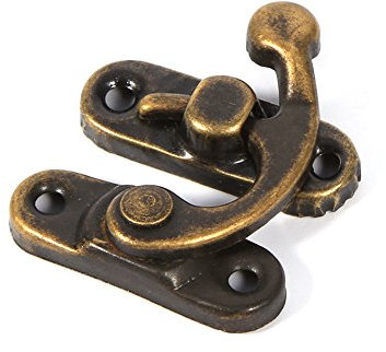 12 PCs Antique Gauche/Droite Loquet Crochet Hasp Corne de Verrouillage avec loquet de Vis Sac Bricolage, bois, boîte à bijoux Décoration Décoratifs Vin Boîte En Bois