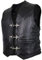 MDM Herren Biker Lederkutte Lederweste Rocker Weste Clubweste in schwarz