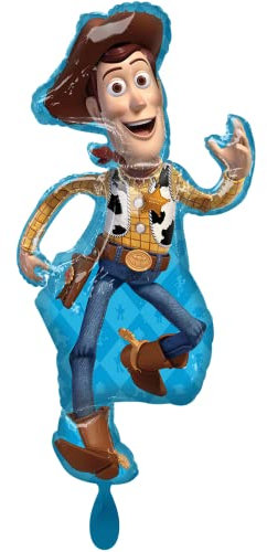 amscan cumpleaños Toy Story 4 Woody-Globo de aluminio-1 unidad, color, 22/55cm x 44/111cm (3987201)