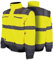 PRO FIT Warnschutz Pilotenjacke – Atmungsaktive Arbeitsjacke, Wind- & Wasserabweisend, Ärmel abnehmbar, Reflexstreifen, Unisex - Gr. XXL, Neongelb/Grau
