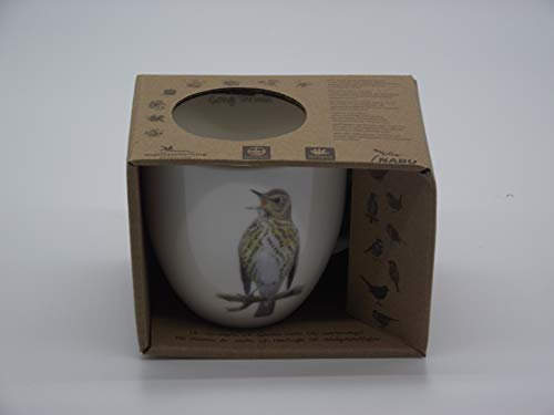 Gartenvogel-Becher Porzellan Song Thrush