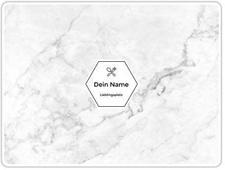 PhotoFancy® - Tischset mit Namen personalisiert - Personalisierbares Tischset Bedrucken (Marmor)
