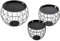 HOMCOM Lot de 3 Tables Basses gigognes Tables d'appoint Rondes encastrables Style néo-rétro métal Noir