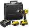 Stanley FatMax V20 Akku-Schlagbohrschrauber SFMCD721D2K (18V, bürstenloser Motor, max. Drehmoment 80 Nm, 2-Gang Vollmetallgetriebe, LED-Licht, inkl. 2x Akkus 4.0 Ah, Ladegerät & Koffer)