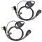 HYS Oreillette en Forme de D pour Talkie-walkie Compatible avec Baofeng UV-5R BF-888S UV-82 Wouxun Kenwood Radio bidirectionnelle (D10K-2)