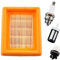 Reemo, filtro dell'aria per candela di accensione per Stihl FS120 FS200 FS250 FS300 FS350 FS400 FS450 FS480 BT120 BT121 BT130 decespugliatore decespugliatore # 4134 141 0300