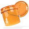 MAGIC BUCKET | Wascheimer Set für Auto Handwäsche Orange mit passendem Eimer Deckel | 3,5 US GALLONEN ca. 13 Liter | kompatibel mit Grit Guard, Detail Guardz Dirt Lock, Chemical Guys Dirt Trap