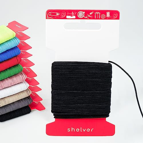 Shelver Premium Elastic Cord, 1.5mm Black, 5m