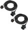 Pendant Light Fitting Kit, 2 Pack E27 Lamp Holder with 450cm Cable and Switch,Black Plug in Hanging Lamp Cord, Modern Plug in Ceiling Lighting Fixture,Extension Bulb Holder with Switch for Lampshade