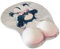 Tapis de Souris en Gel pour Jeu de Bureau Motif Anime avec Support de Poignet Gris