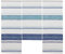 Design Mini Flächenvorhang Set Streifen blau | 4058-01 | 3 Teile | Scheibengardine Gesamtbreite 90cm (3x30cm) Höhe 80/60/80cm |